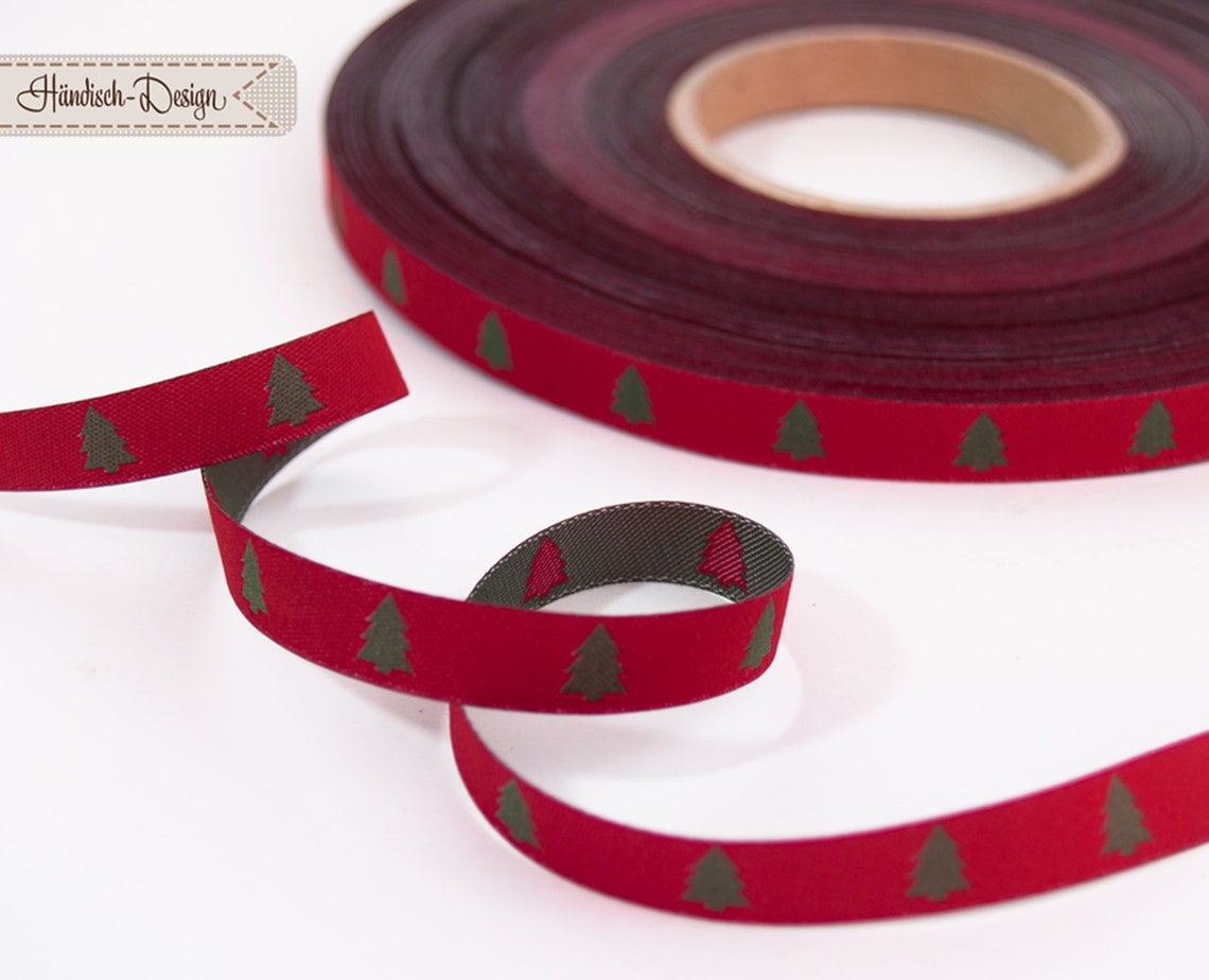 3 m 288EUR/meter ribbon set Christmas red Manual design Etsy