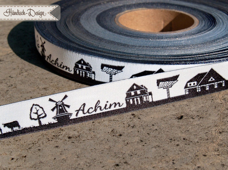 Achim web ribbon Northern Germany black/white image 3