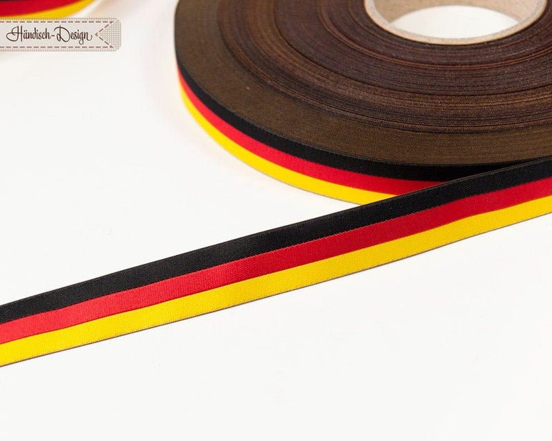 Germany flag woven ribbon black/red/gold image 1