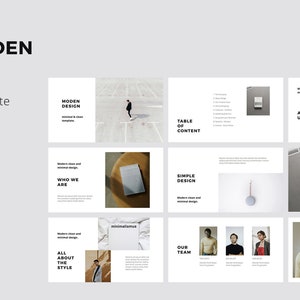 MODEN - Stylish and Modern Google Slides Template Presentation, Creative Portfolio Layout Design