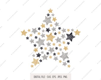 Wishing Star Clipart Etsy