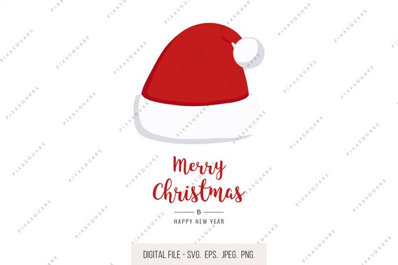 Download Santa Claus Hat Christmas Greetings Svg Christmas Svg Files Etsy PSD Mockup Templates