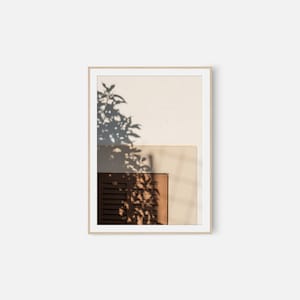 Shadow House Facade Wall Art, Digital Prints, Summer Art Prints, Shadow Wall Art, Printable Wall Art, Minimal Neutral Photography