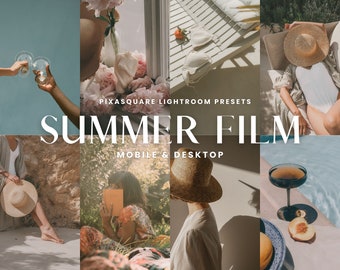 10 Lightroom Presets, Summer Film Look Preset, Mobile Lightroom Preset, Retro Analog Preset, Film Instagram Filter, Vintage Grain Presets