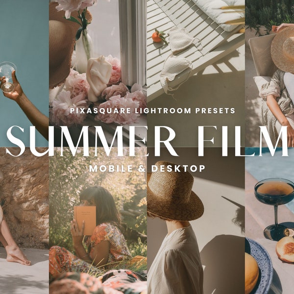 10 Lightroom Presets, Summer Film Look Preset, Mobile Lightroom Preset, Retro Analog Preset, Film Instagram Filter, Vintage Grain Presets