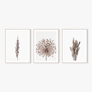Set of 3 Prints, Wall Art Prints, Set of Prints, Botanical Print, Dried Flowers Art, Wall Decor, Boho, Printable Wall Art, Farmhouse Decor