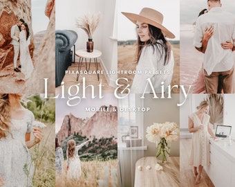 10 Light And Airy Lightroom Presets, Bright Crisp Presets, Natural Light Photo Filter, Mobile & Desktop Preset, Instagram Lifestyle Blogger