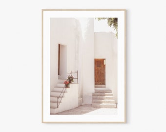 Mediterranean Print Wall Art, Digital Prints, Village Print, Printable Wall Art, Spain Print, Pastel, Poster, Minimalist Neutral Photography