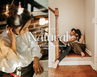 10 Natural Tones Lightroom Mobile & Desktop Presets, Beige Clean Outdoor Photo, Warm Instagram Filter, Clean Lifestyle Influencer Blogger