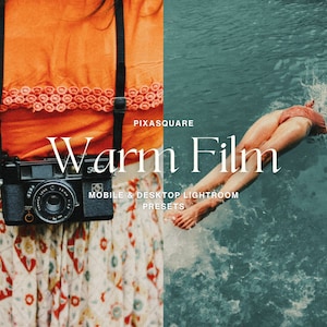 10 WARM FILM LIGHTROOM Presets, mobile preset, film preset, analog preset, polaroid preset, Instagram Filter, Vintage Grain Presets