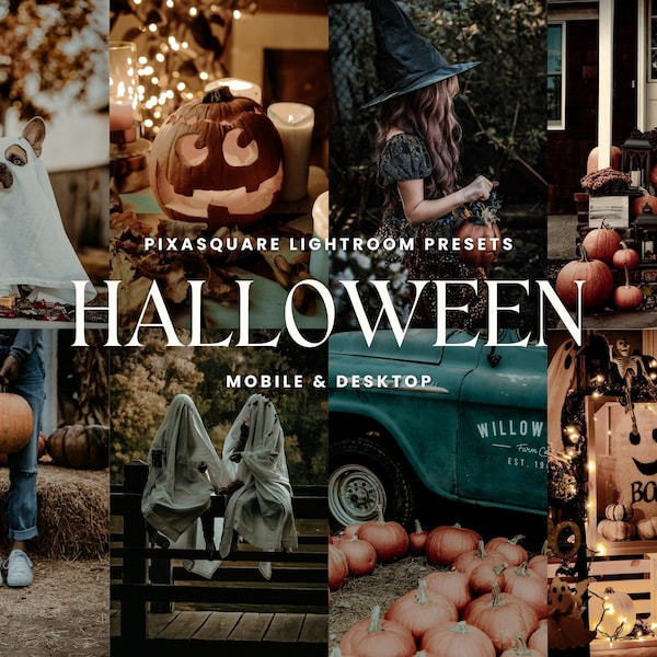 10 HALLOWEEN PRESETS Lightroom preset mobile desktop, Moody Aesthetic Preset, Dark Preset, Halloween Instagram Filter, Blogger Fall Preset,