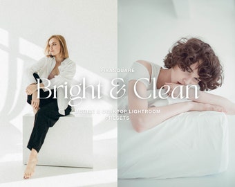 10 Bright & Clean Lightroom Presets, Minimalist Preset, Mobile And Desktop, White Light Airy, Clean Product Photo Preset, Instagram Filter