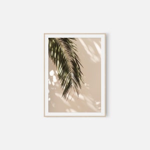 Palm Leaf Wall Art, Digital Prints, Tropical Art Prints, Tropical Wall Art, Printable Wall Art, Minimal Neutral Photography