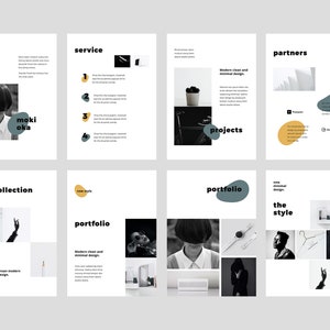 MOSY - Stylish Vertical A4 Powerpoint Template Presentation, Creative ...