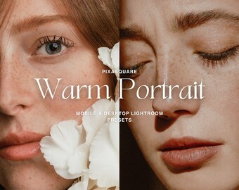 5 preajustes de Lightroom para retratos, móviles y de escritorio, piel perfecta, selfie vibrante y hermosa, preajustes de estudio, filtro de Instagram, preajustes para retratos.