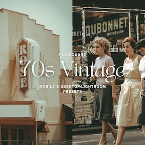 10 Retro 70s Lightroom Mobile & Desktop Presets, Vintage Presets, Retro Filters, Influencer Presets, Analog Grainy Presets, Instagram Filter