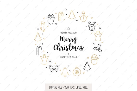 Download Christmas Icons Wreath Svg Christmas Saying Svg Holiday Etsy 3D SVG Files Ideas | SVG, Paper Crafts, SVG File