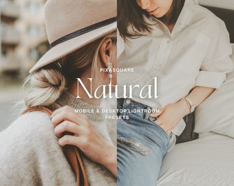 10 préréglages Lightroom naturel pour mobile et ordinateur de bureau, préréglage mode, filtres Instagram, préréglage esthétique, préréglage minimal, filtre de blogueur lifestyle