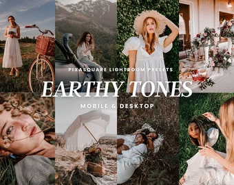 Ajustes preestablecidos de Lightroom para móviles con tonos tierra, filtros de naturaleza terrosa, ajustes preestablecidos de viajes, ajustes preestablecidos de tonos cálidos y ricos para fotografía al aire libre, ajustes preestablecidos para blogger