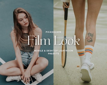 Ajustes preestablecidos de Lightroom con aspecto cinematográfico, aspecto atemporal, ajustes preestablecidos para móviles, ajuste preestablecido analógico, filtro de película para Instagram, filtros VSCO, ajuste preestablecido vintage, filtro de grano