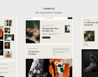 Photography Website Template, Carrd Website Template, Editorial Photography Portfolio, Studio Portfolio, Carrd Template, Maeve Studio