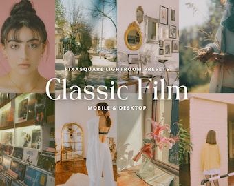 10 Lightroom Presets Classic Film, Retro Analog, Film Look, Mobile & Desktop, Film Instagram Filter, Vintage Grain Presets, Aesthetic Preset