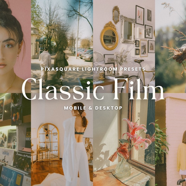 10 Lightroom Presets Classic Film, Retro Analog, Film Look, Mobile & Desktop, Film Instagram Filter, Vintage Grain Presets, Aesthetic Preset