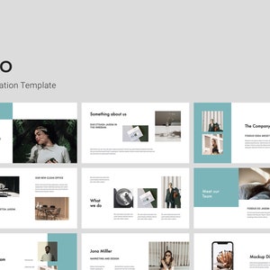 CABO - Modern Powerpoint Template Presentation, Creative and Minimal Portfolio Layout Design