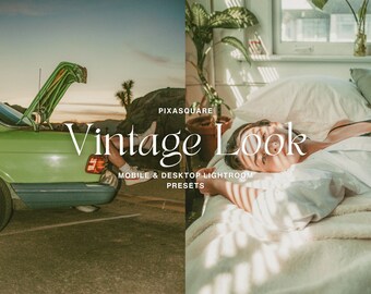 10 presets de Lightroom Mobile con estilo vintage, presets para Instagram, presets vintage, presets de moda, presets de estilo de vida, estilo de película de 35 mm.