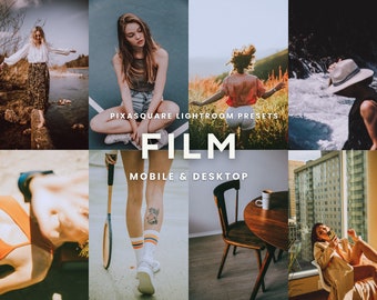 10 Film Lightroom Presets, Retro Analog Preset, Film Look, Film Instagram Filter, Vintage Grain Presets, Fuji Film, Mobile Lightroom Preset
