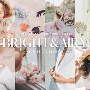 10 LIGHTROOM Presets, Bright Preset, Mobile Lightroom Preset, White Light Airy, Instagram Filter, Desktop Preset, Natural Light