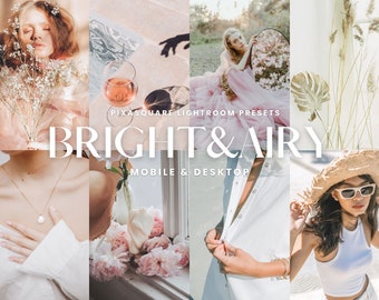 10 LIGHTROOM Presets, Bright Preset, Mobile Lightroom Preset, White Light Airy, Instagram Filter, Desktop Preset, Natural Light