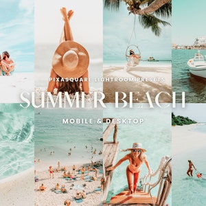 10 Summer Beach Lightroom Presets, Mobile Lightroom Preset, Instagram Blogger Lifestyle Filter, Travel Presets, Beach, Photos Bright Warm,