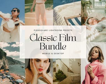 100 Film Lightroom Preset Bundle Mobile and Desktop Compatible, Instagram Filters, Film Look, Retro, Vintage, Old Presets