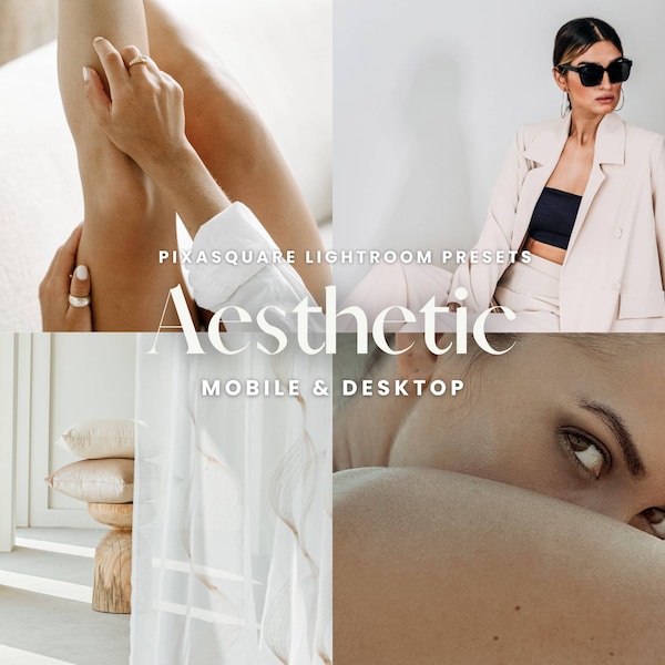 5 AESTHETIC LIGHTROOM PRESETS Mobile & Desktop, Natural Light Presets, Minimalistische Ästhetik, Instagram Presets, Influencer Blogger Presets