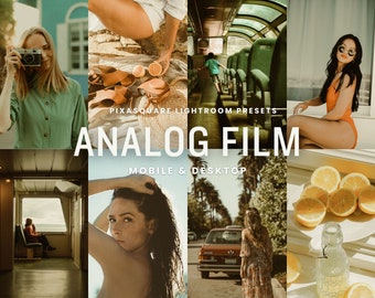 5 Analog Film Look Presets, Lightroom Presets, Mobile And Desktop Preset, Retro Preset, Film Instagram Filter, Grain Presets, Vintage Preset
