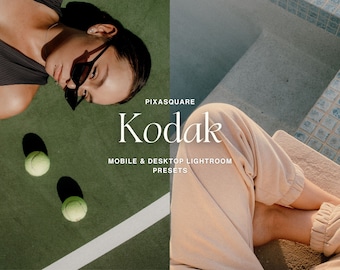 KODAK Portra Lightroom モバイル＆デスクトッププリセット10選、インフルエンサープリセットフィルター、ビンテージアナログプリセット、アナロググレインプリセット、Instagramフィルター