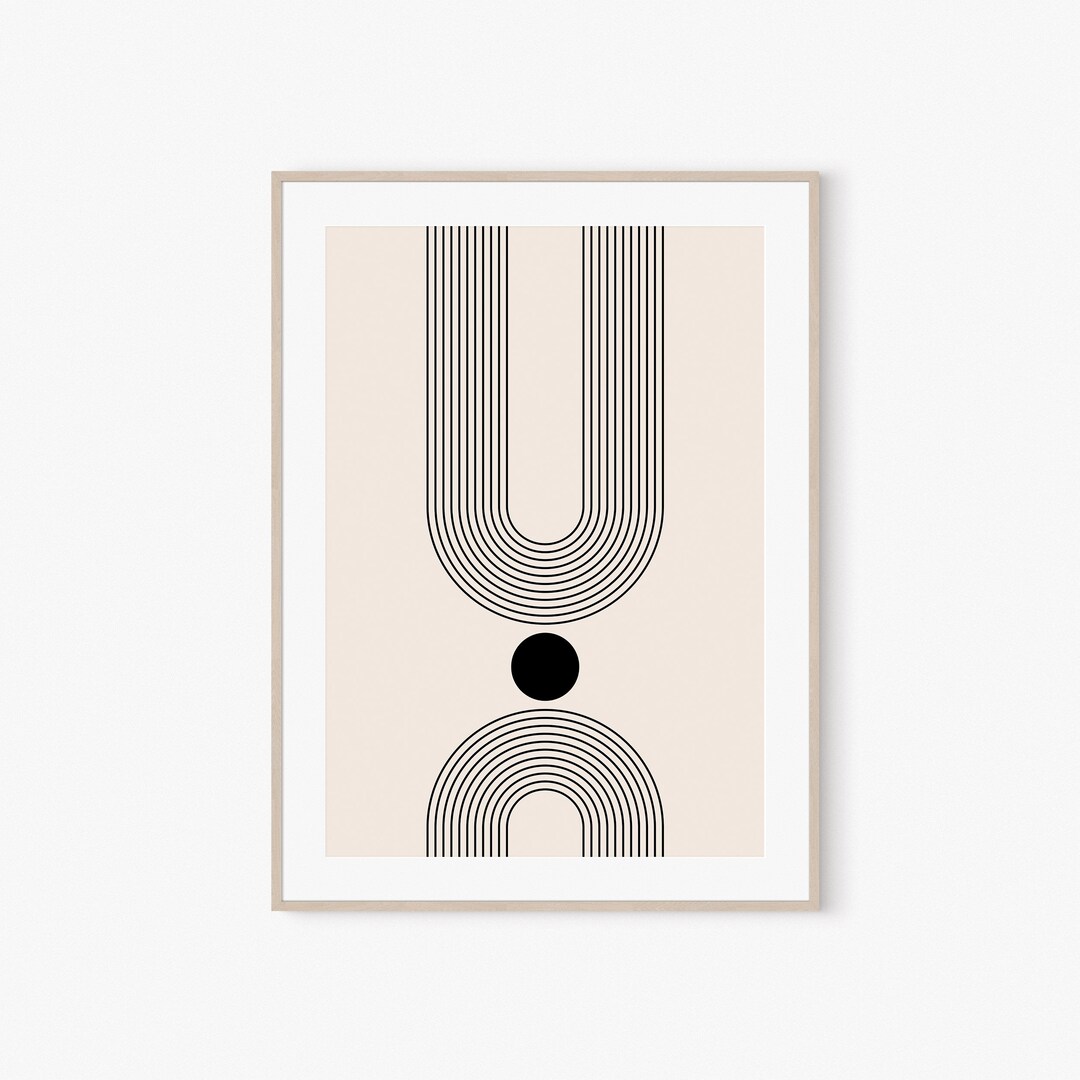 Mid Century Modern Arch Print, Geometric Art Print, Modern Abstract Art ...