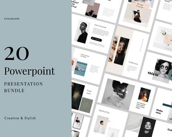 85% OFF - 20 - Powerpoint Templates Presentation Bundle Pack. In creative, simple, minimal, modern design.
