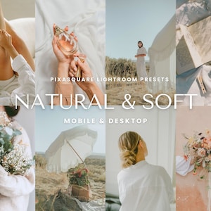 10 Natural & Soft Lightroom Presets, Mobile Preset, Beige Clean Outdoor Photo Filter, Light and Airy, Instagram Influencer Lifestyle Blogger