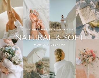 10 Natural & Soft Lightroom Presets, Mobile Preset, Beige Clean Outdoor Photo Filter, Light and Airy, Instagram Influencer Lifestyle Blogger