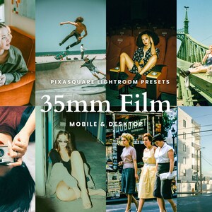 35mm Vintage Lightroom Presets, 10 Mobile Desktop Presets, Retro Filter, Grain Preset, Vintage Presets, Aesthetic Film, Instagram Filter