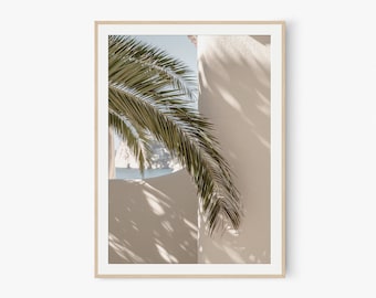 Mediterranean Print Art, Printable Art, Digital Prints, Printable Wall Art, Spain Print, Tropical Palm, Floral Print, Minimal Photography