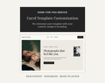 Carrd Template Customization Service, Done For You Carrd Website, Website Personalization, Carrd Website Setup