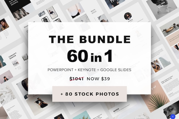 Download 96 Off The Bundle 60 Presentation Templates 80 Stock Etsy
