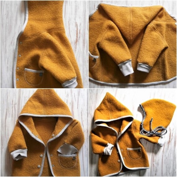 Yellow boiled deals wool jacket