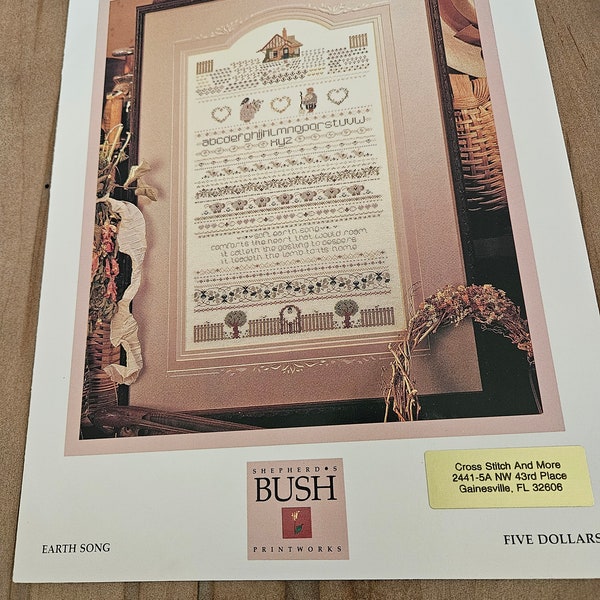 Earth Song by Shepherd's Bush Counted Cross Stitch Cross Stitch Single Pattern by Tina Richards-Herman Folder 1991