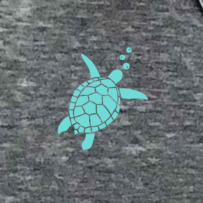 Sea Turtle Hoodie | Beach Sweatshirt | Bonfire Hoodie | Aqua Mint Turquoise | Burnout Soft Quality Comfortable Lightweight, Dark Grey immagine 2