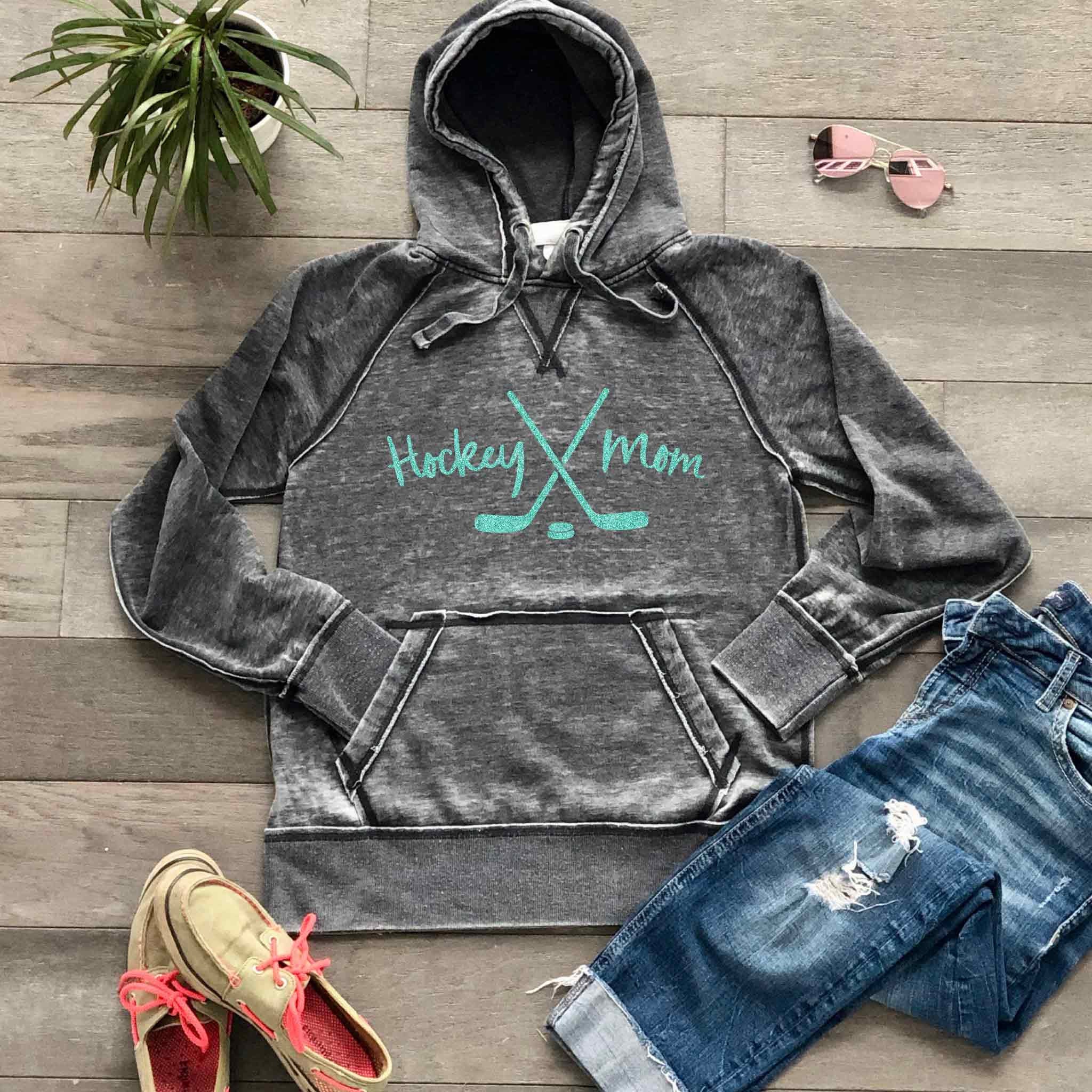 Hockey Mom Shirt Hoodie Sparkly Metallic Matte Ultra Soft