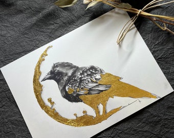 Limited MINI 24k gold Waning Curiosity print